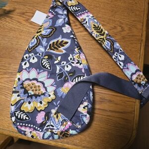 Vera Bradley Floral Crossbody Bag - Blue, Yellow, Pink